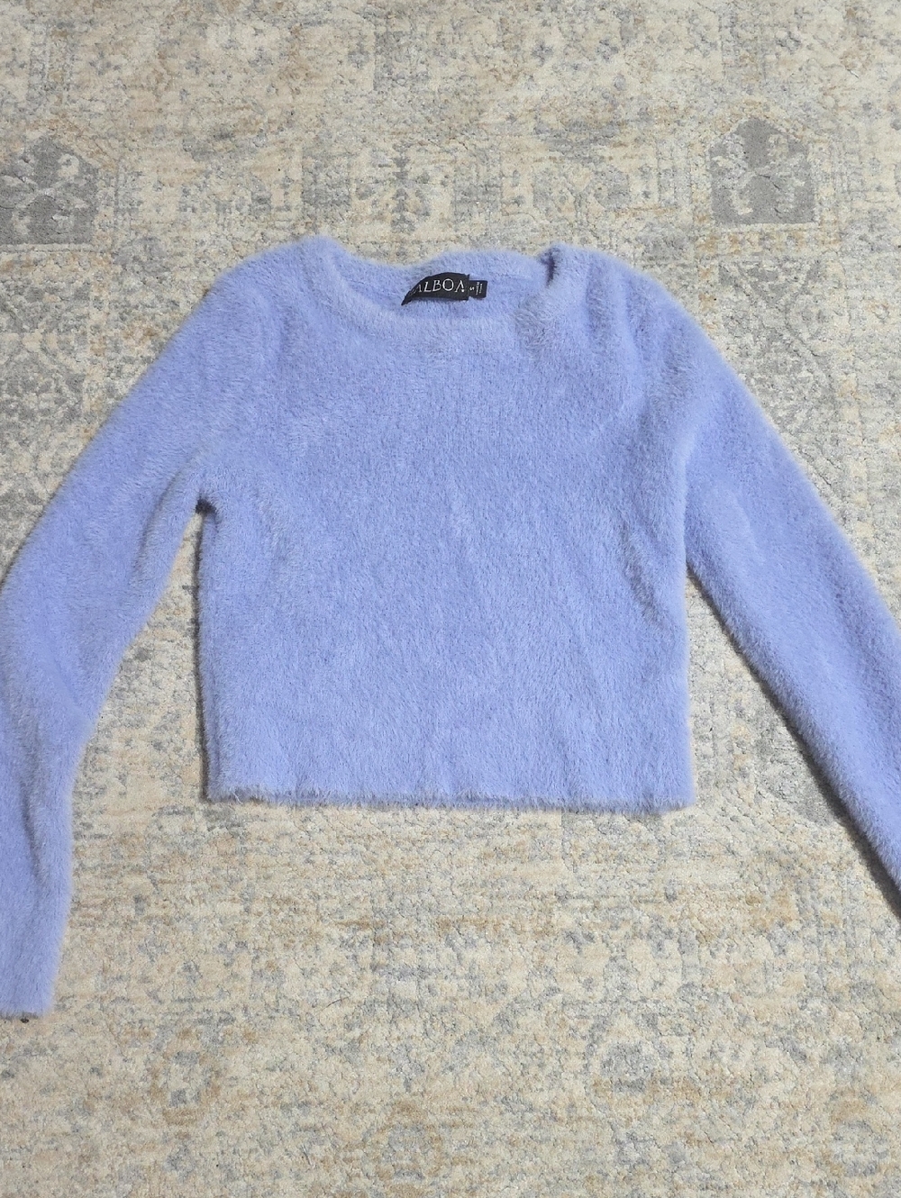 ALBOA lilac fuzzy crewneck sweater - Kids